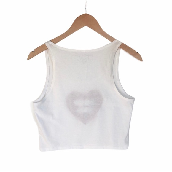 Equality PRIDE heart white red tank crop top small - Picture 3 of 4